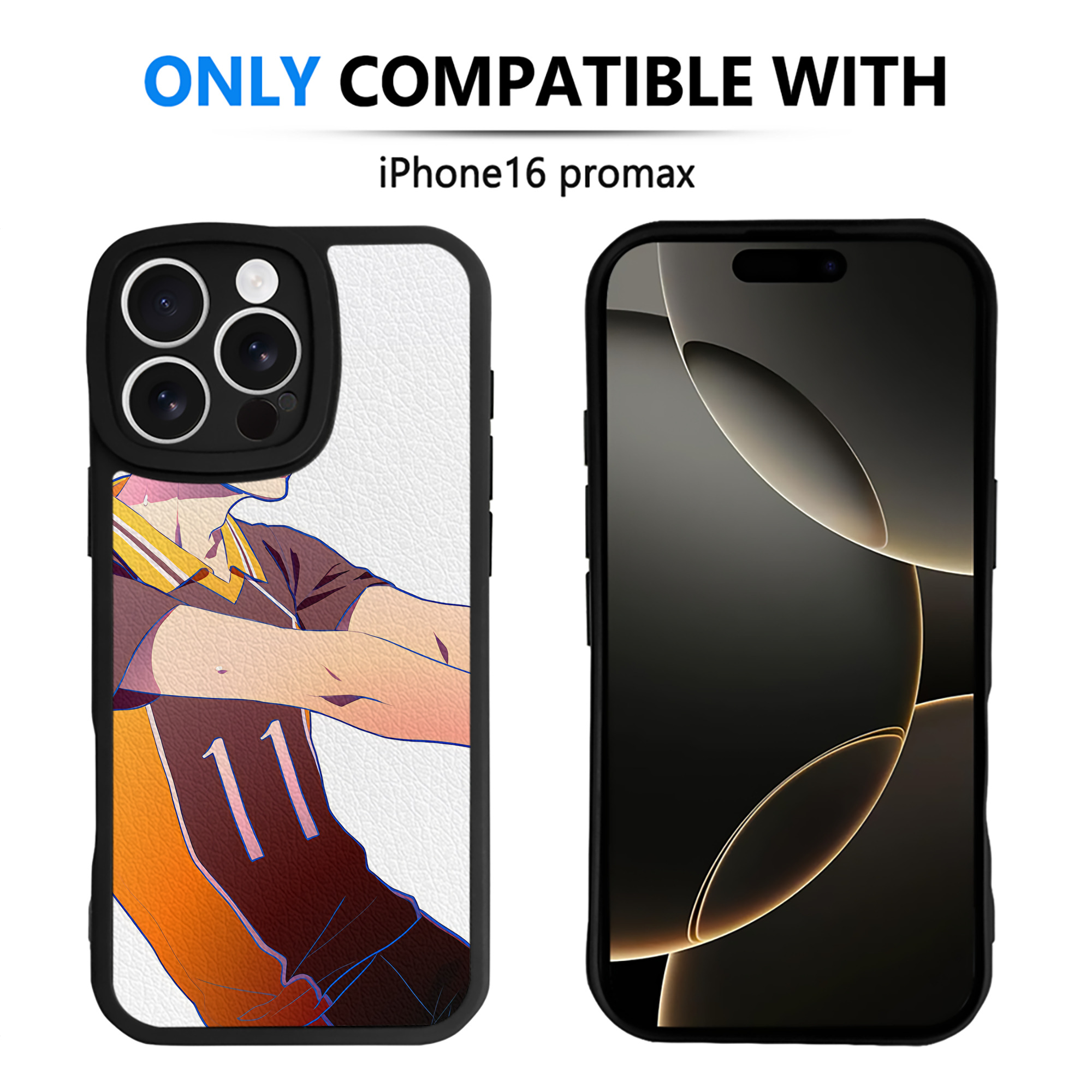 （画像用） ハイキュー!! Haikyu!! 【iPhone 16シリーズ対応】シリコンスマホケース（レザー調） 材質：シリコン